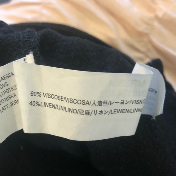 Francesca’s Collections Black Fringe Wide Pants - Picture 4 of 5